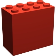 Lego kostka (kostička) 2x4x3, červená (4107563)